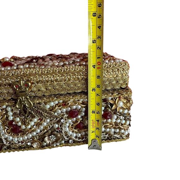 Beaded Jewelry Box One of a Kind Retro Glam Maximalism - Picture 7 of 8